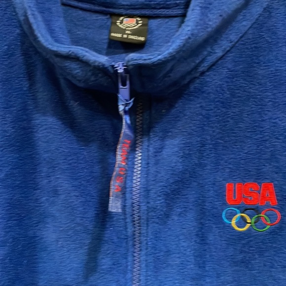 United States Olympic Committee blue fleece vest team USA size XL - Picture 4 of 10